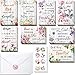 24 Cartes de Vux Chrétiennes, Cartes de Note Florales Inspirantes Écriture Citation Verset Bible Carte de Motivation Encouragement Rétablissement Religieuse avec Enveloppes et Autocollants