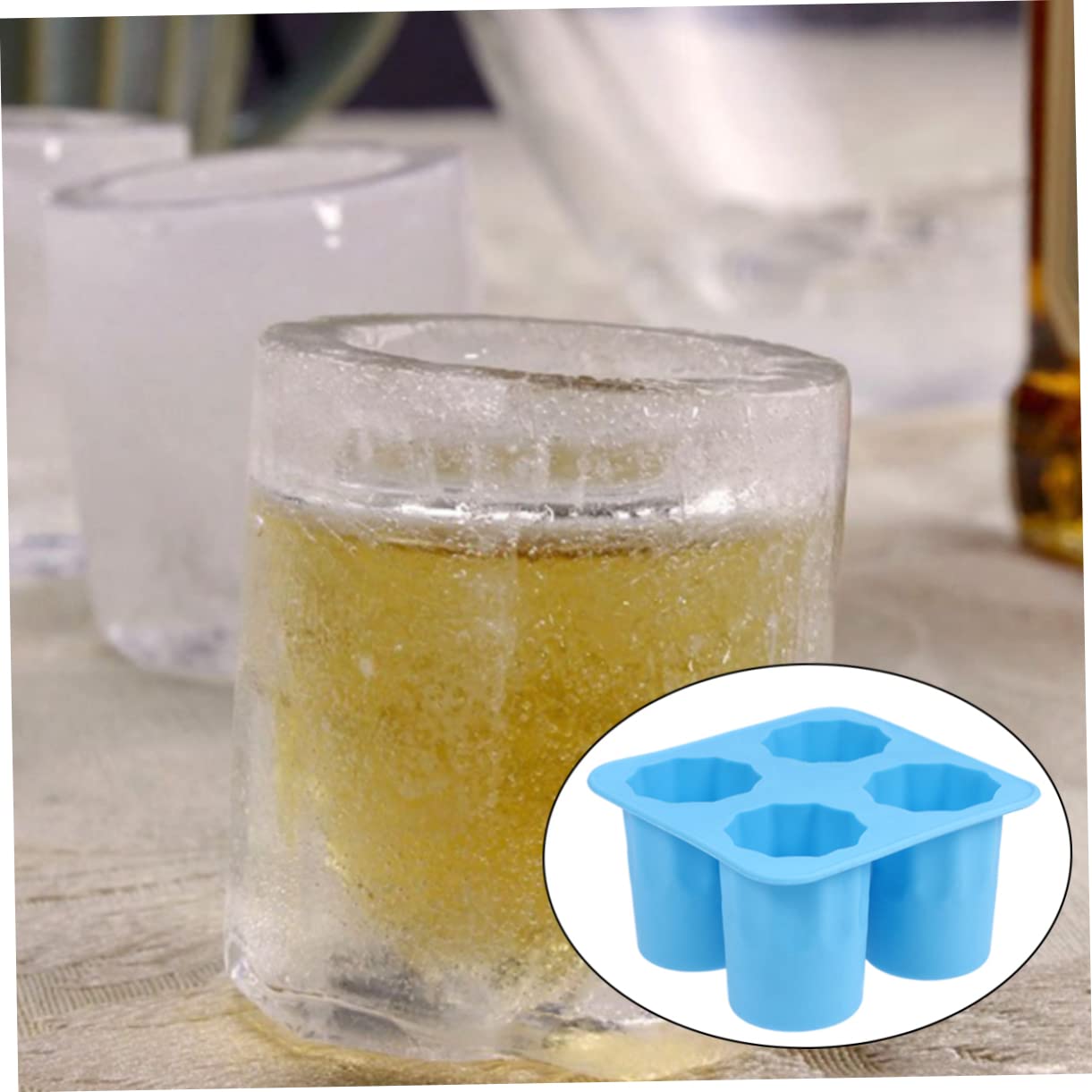 2Pcs Moules À Glaçons En Silicone Flexible Pour Créer Des Glaçons Pudding Et Bonbons - Bac À Pratique Et Personnalisé (Bleu)