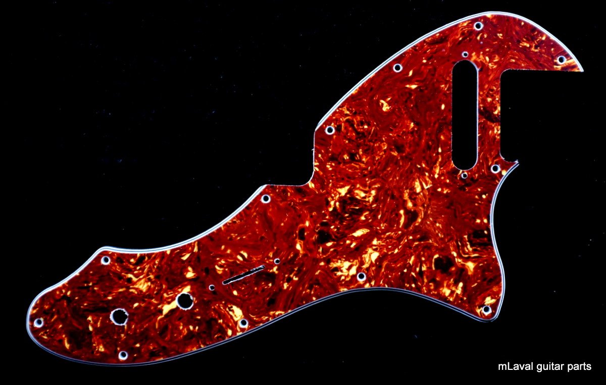 (G15) 69 Telecaster Tele Thinline Re-Issue Style Guitar Pickguard,4Ply Red tortoise