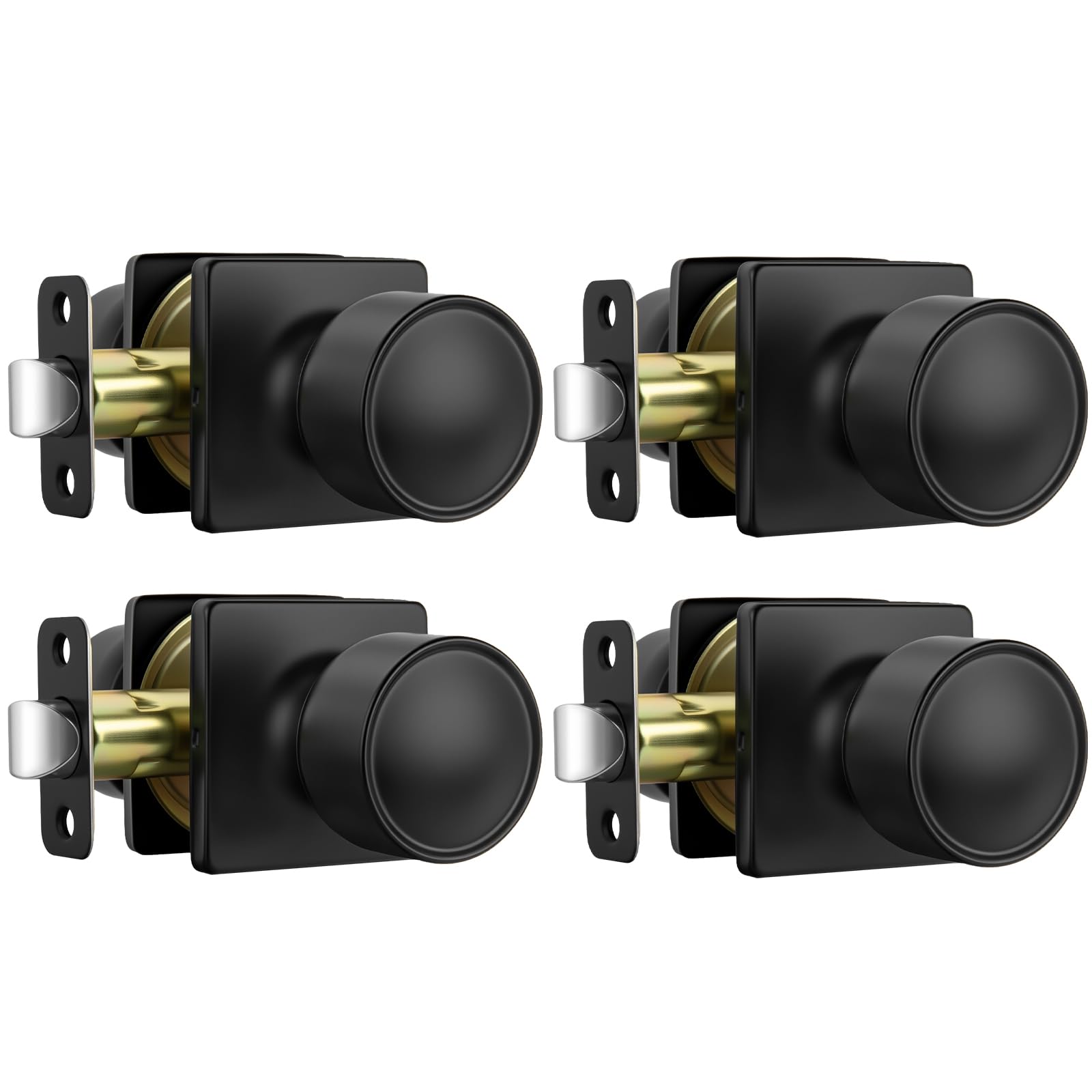 Goldenwarm Matte Black Door Knobs - 10 Pack -17