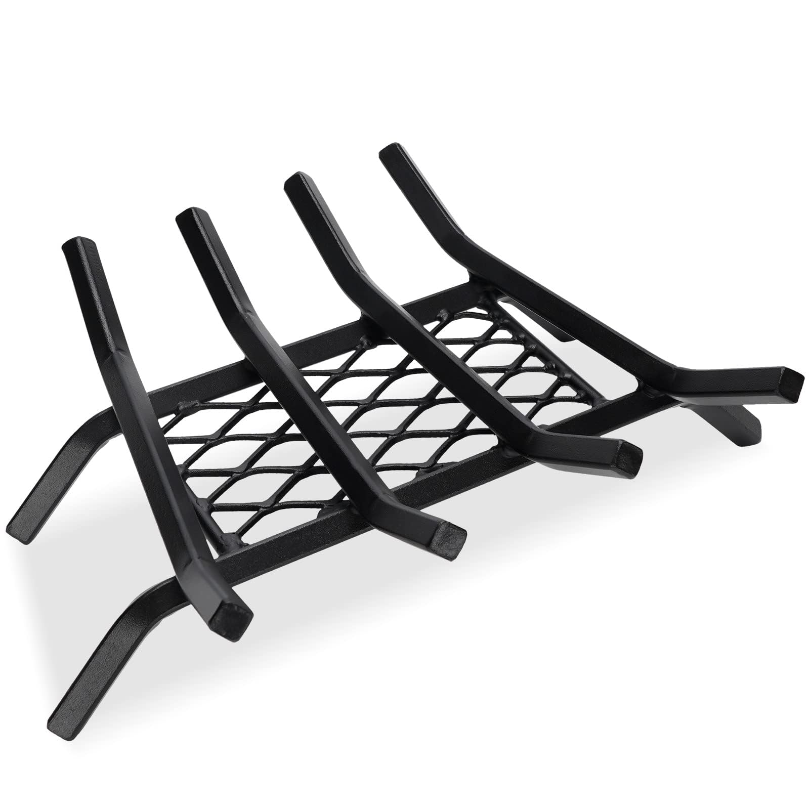 Griglia per camino con Ember Retainer, griglia per camino, griglia in ghisa, 40,6 cm, resistente in ghisa, per interni, stufa a camino, supporto per stufa in legno, 1,27 cm, braciere, campeggio