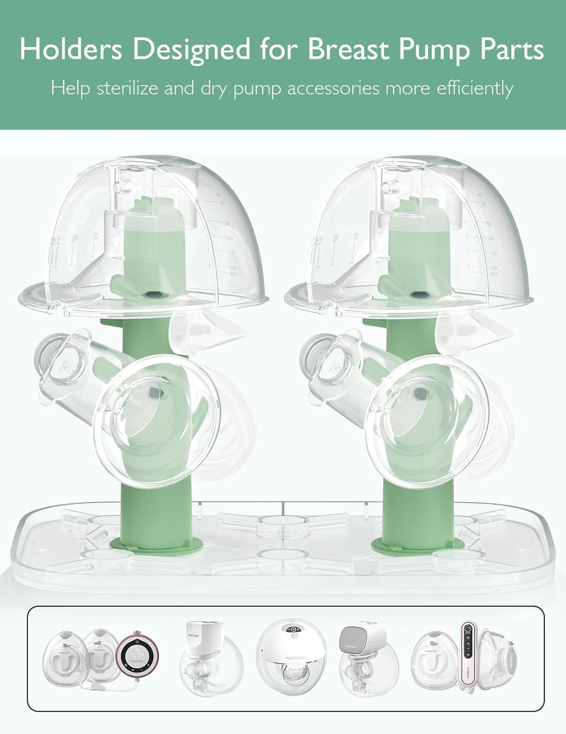 Momcozy 3-lagiger großer Flaschen-Sterilisator und Trockner, schnell sterilisieren und trocknen, Universal-Flaschen-Sterilisator für alle Flaschen und Milchpumpen-Zubehör, Touchscreen und
