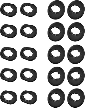 A-Focus 10 Pairs S/L Galaxy Buds Live Ear Tips Adapter Set Replacement Wing Earbuds Cushion Ear Gel Cover Skin Accessories Compatible with Samsung Galaxy Buds Live SM-R180, Mystic Black
