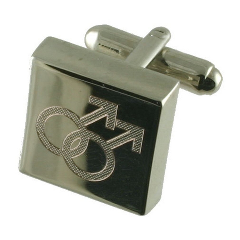 Select Gifts Men's Silver Mars Gay Same Sex Symbole Cufflinks