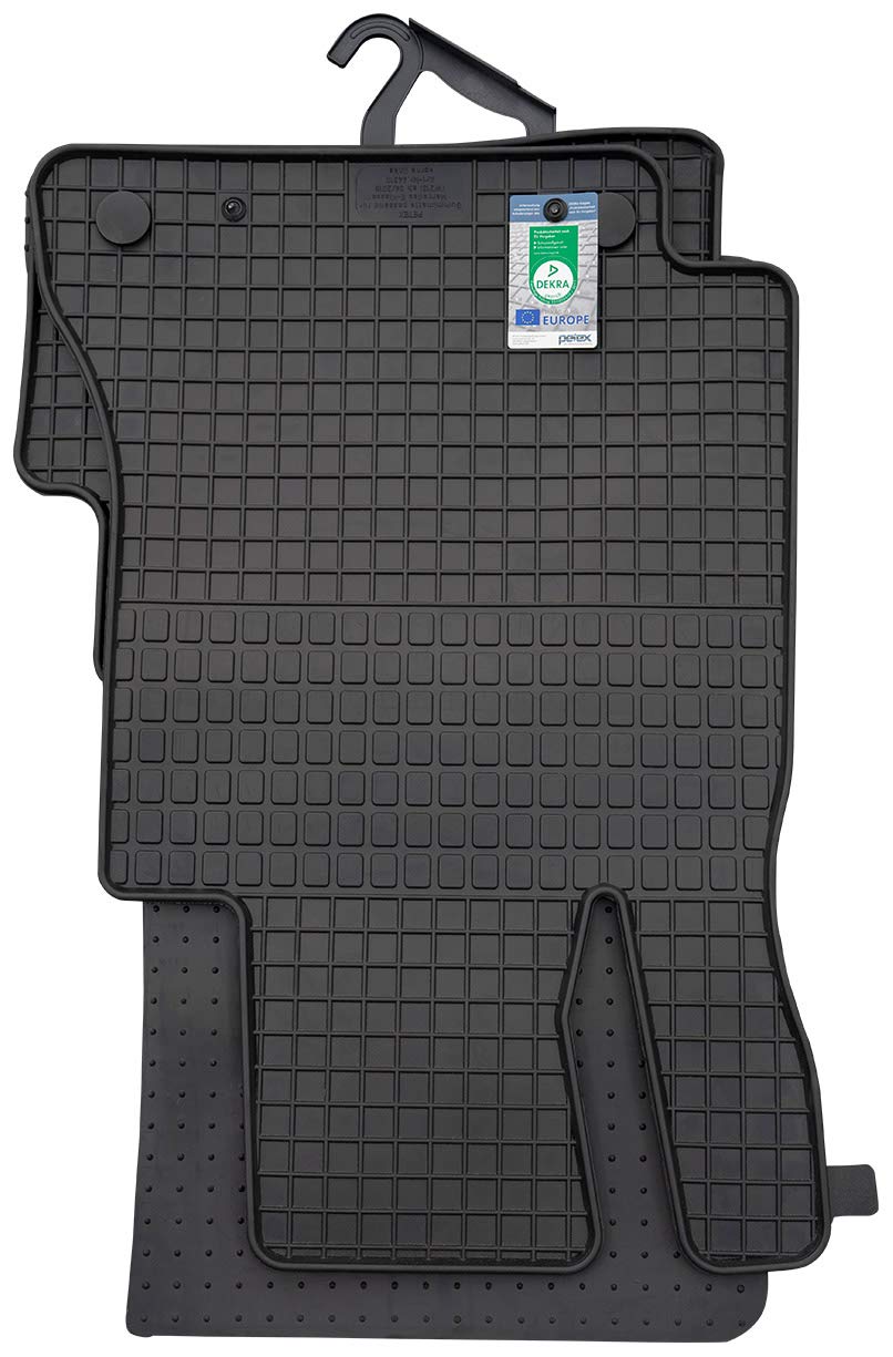 Petex 44310 Floor Mat Set Rubber Mats Front and Rear Black