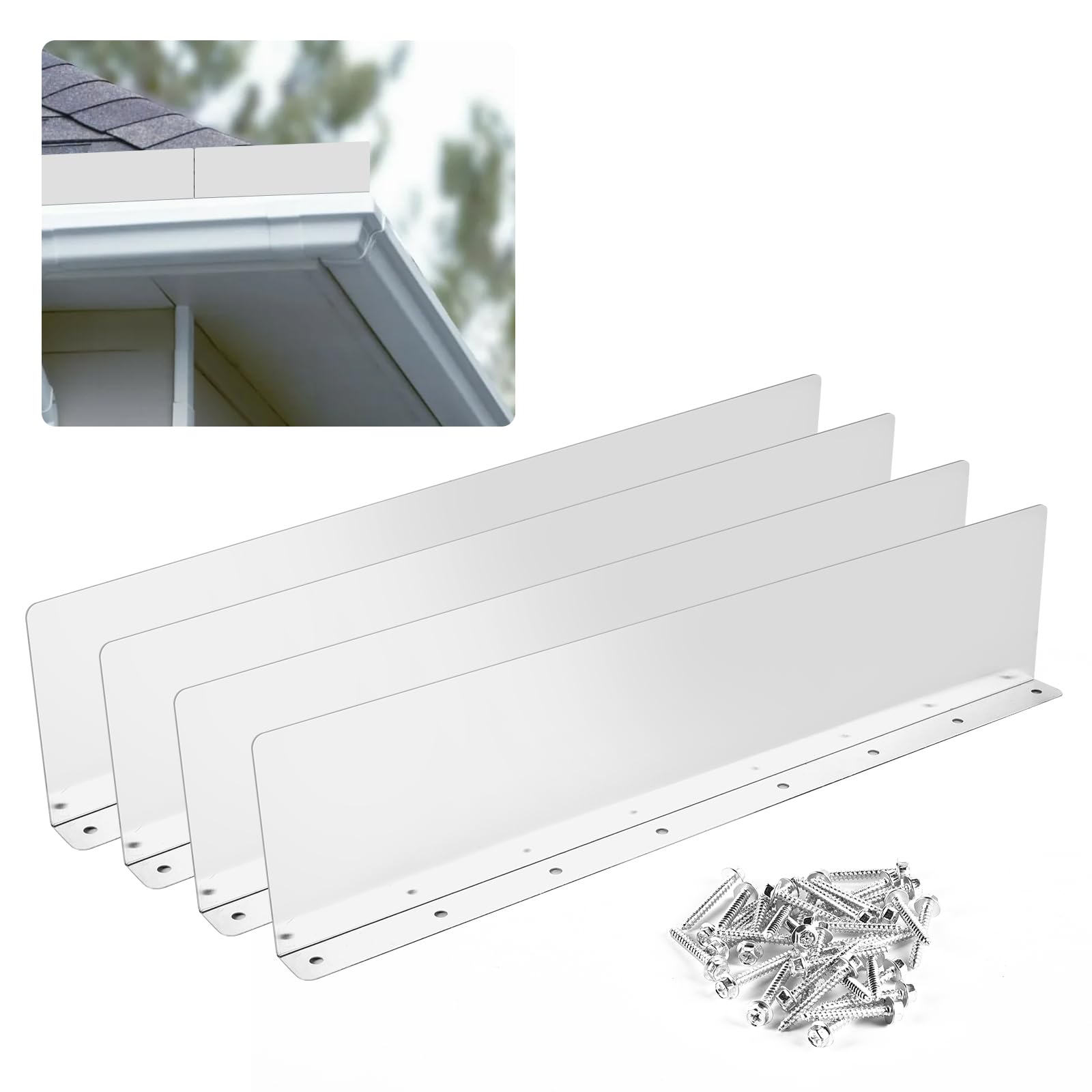 Protections anti-éclaboussures en aluminium pour toit avec vis