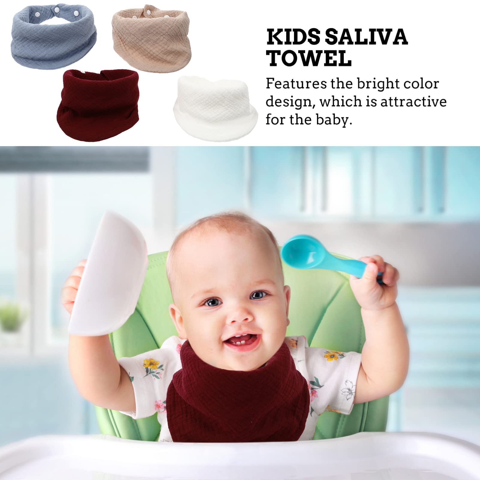 Toyvian 28 Stück Lätzchen Lätzchen Für Kleinkinder Baby- Baby-Waschlappen Musselin -Spucktücher Kinder-Waschlappen Bio-Baumwolle Kinder-