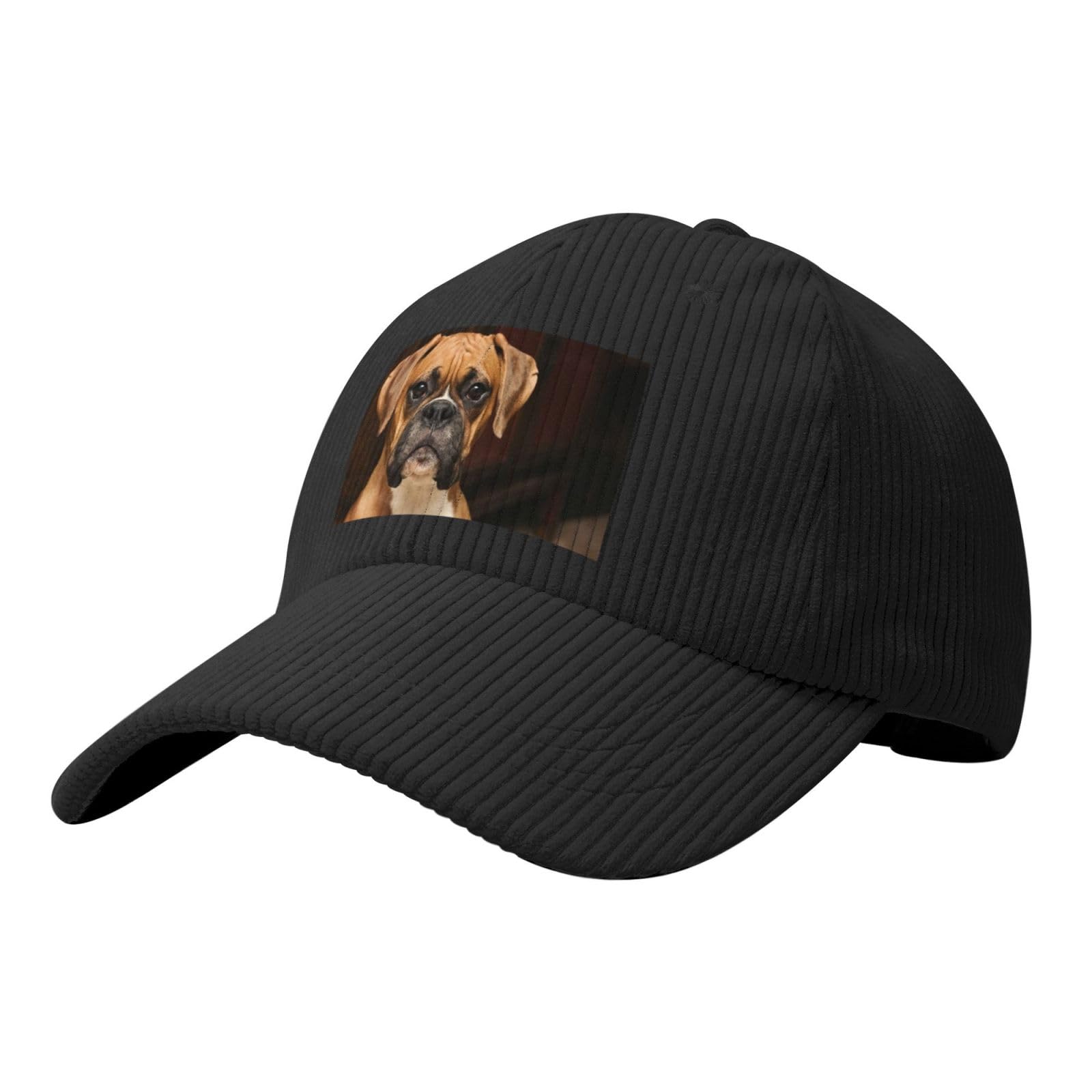 ALZVULG Boxer Dog, Corduroy Baseball Cap Adjustable Classic Dad Hats Trucker Hats