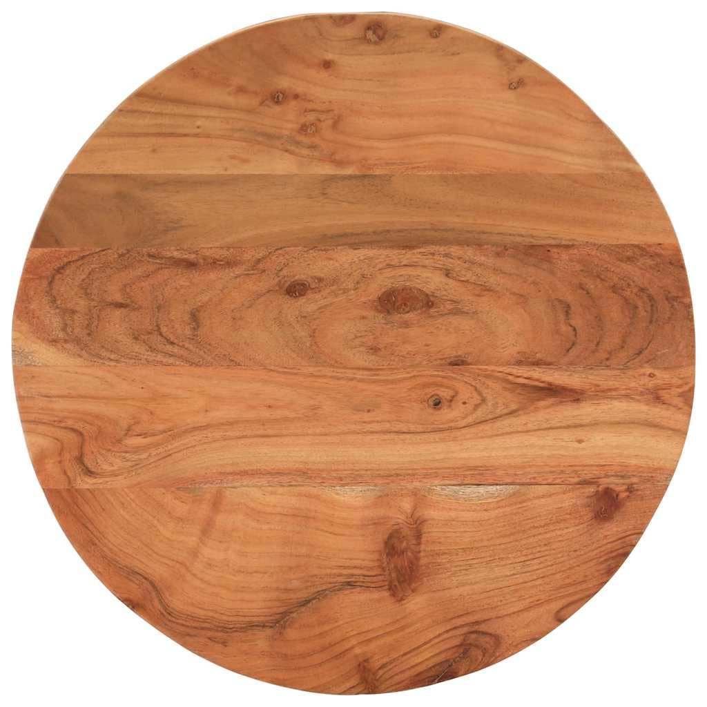 Piano per Tavolo Rotondo 40x3,8 cm in Legno Massello di Acacia | Ripiano grezzo personalizzabile per tavolini da caffè in salotto o zone bar, ideale per progetti fai da te.