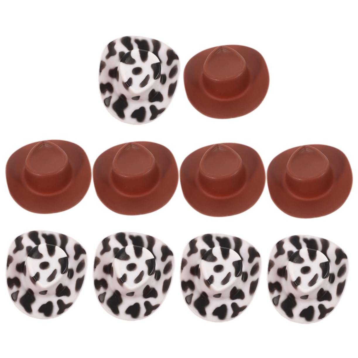 Didiseaon 10pcs Miniature Doll Hat Plastic Material Unique Cowgirl Style Adorable Decorative Hats for Party