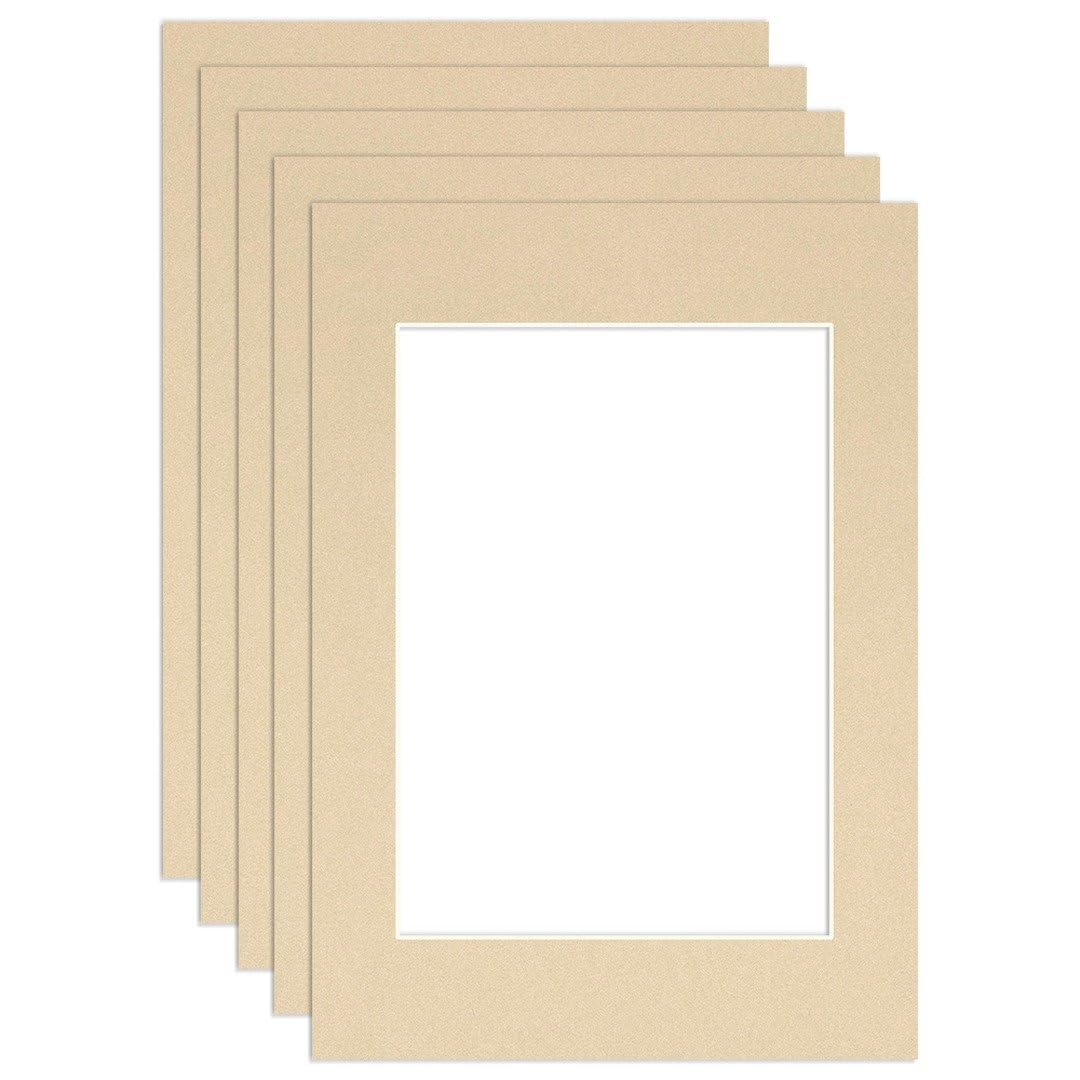 Procut Global A6 Ivory Picture Mounts to Fit A7 Aperture - Precision Cut Cardboard Photo Mount - Ideal for Frames, Prints, Artwork & Certificates - Sizes & Colours Available - 5 Pack — image 1