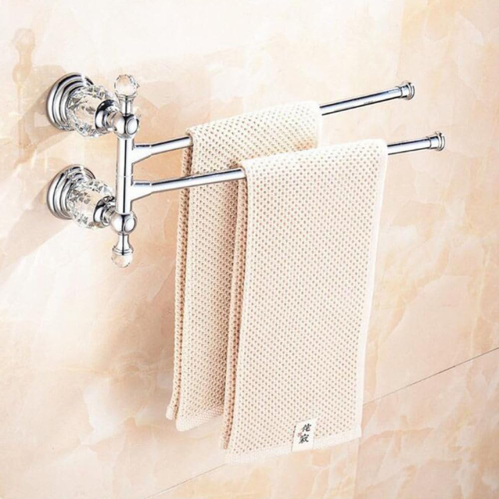 Porte-serviettes mural rotatif 30 cm anti humidité et gain de place