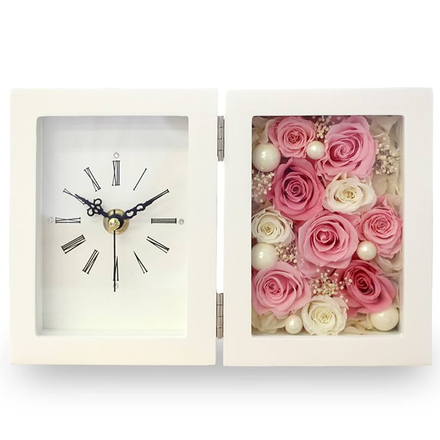 プリザーブドフラワー置き時計 Amazon.co.jp: IPFA プリザーブドフラワー 置き時計 バラの