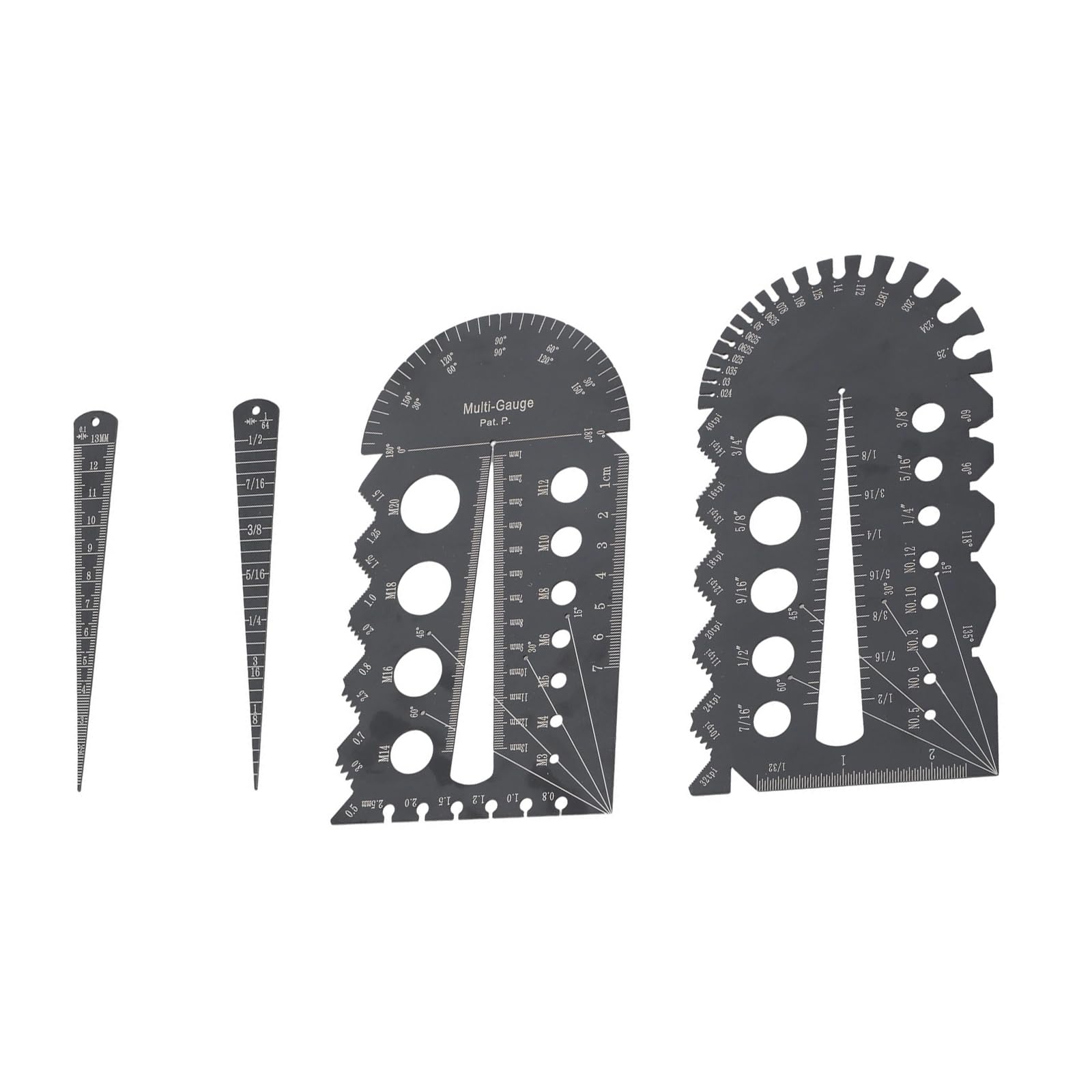 Newft B Efficient Stainless Steel Thread Screw Gauge Machine Manufacturing Gauge For Metric And Ritish Measurements Craft Thread Measurement