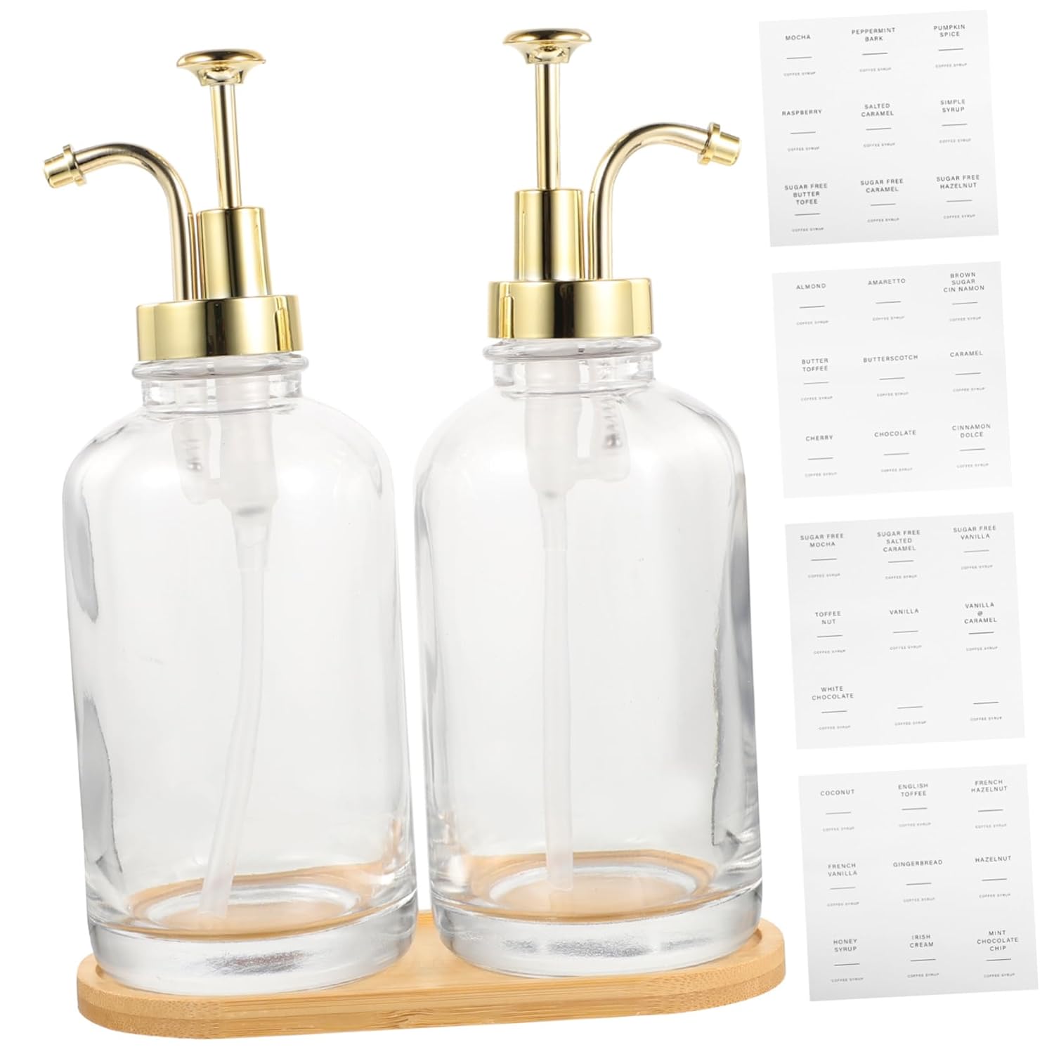 Happyyami 1 Set Reusable Glass Honey Syrup Dispenser Stylish Containers with Pump Lid Transparent Design Compact for Coffee Bar Lotion Storage Easy to Clean and Maintain