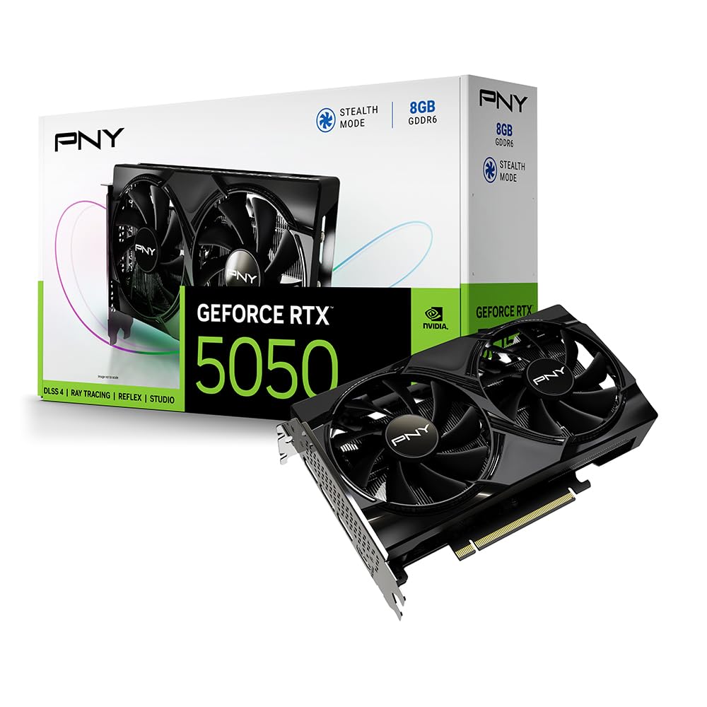 PNY GeForce RTX 5050 Graphics Card Dimensions