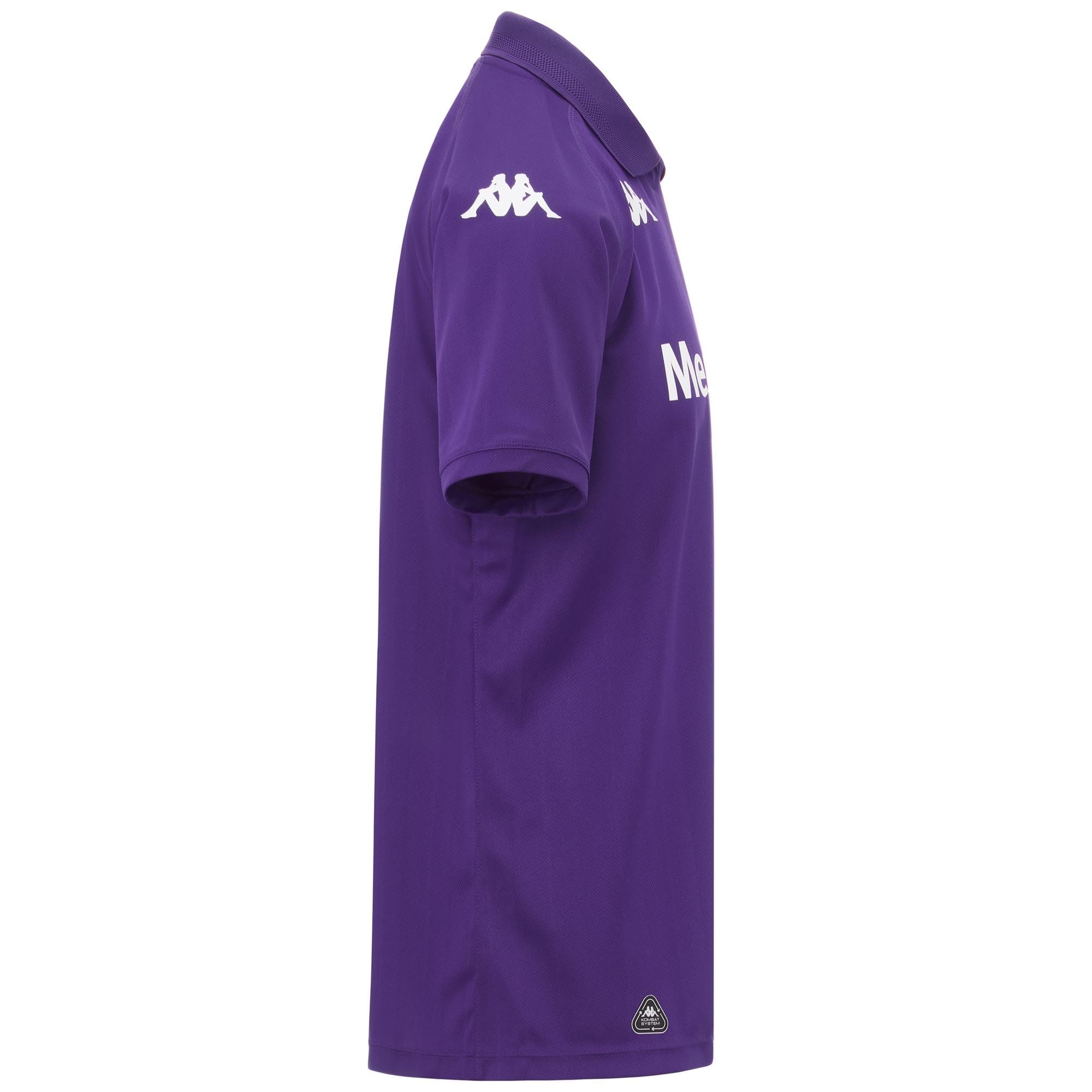 Kappa - T-Shirt, Bambino, Poliestere Riciclato, Calcio, Modello: Kombat 2025 Fiorentina