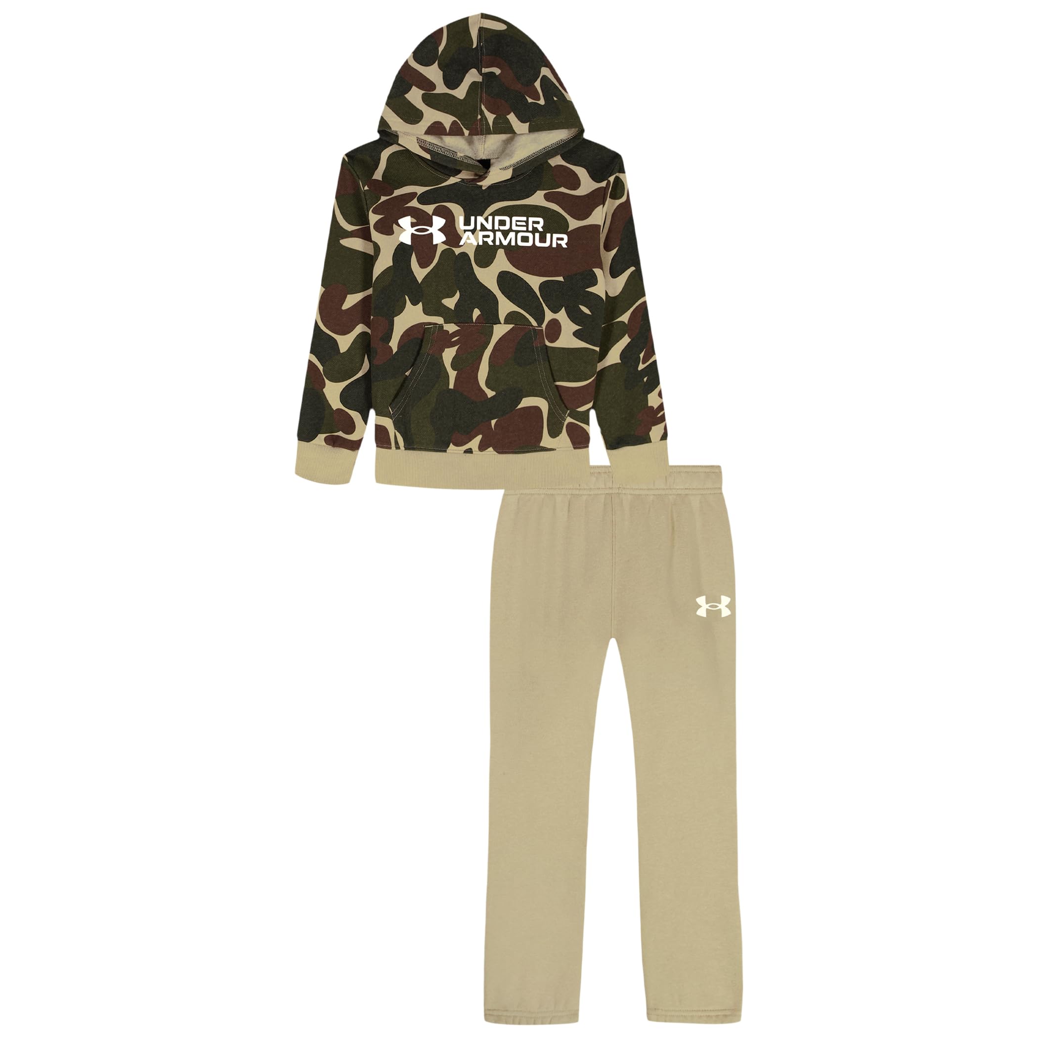 Under Armour Boys' 2-Piece Pullover Hoodie Sweatshirt and Fleece Pants Set