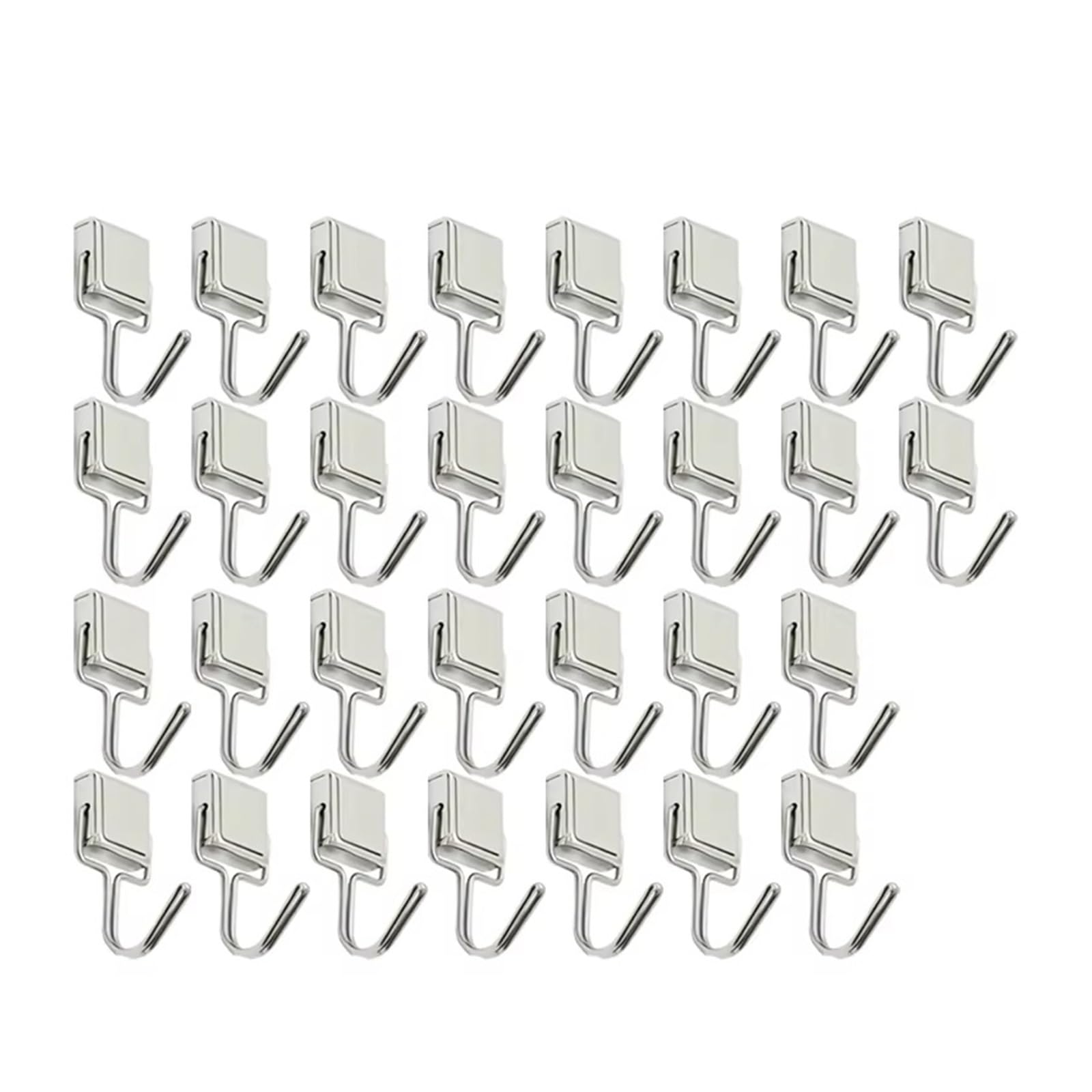 Genérico Gancho cuadrado magnético almacenamiento multiusos hogar cocina Bar baño percha(30PCS)