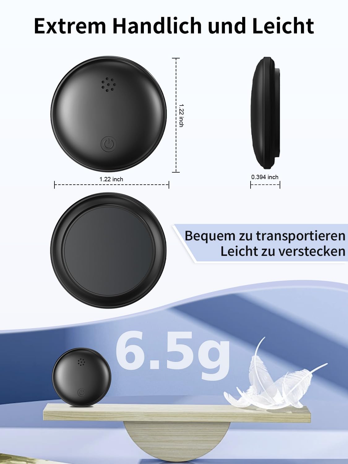 GPS Tracker Auto Ohne ABO, Magnetischer GPS-Tracker für Fahrzeuge Kompatibel mit iOS und Android, IP67 Wasserdicht, Globale Abdeckung Verstecktes Auto Ortungsgerät, für Autos,Motorräder,Fahrräder
