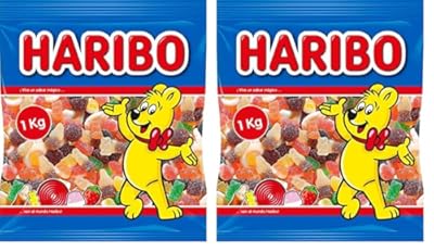 Haribo - Cocktail pica  Caramelos de goma  1 kg  Paquete de 2 