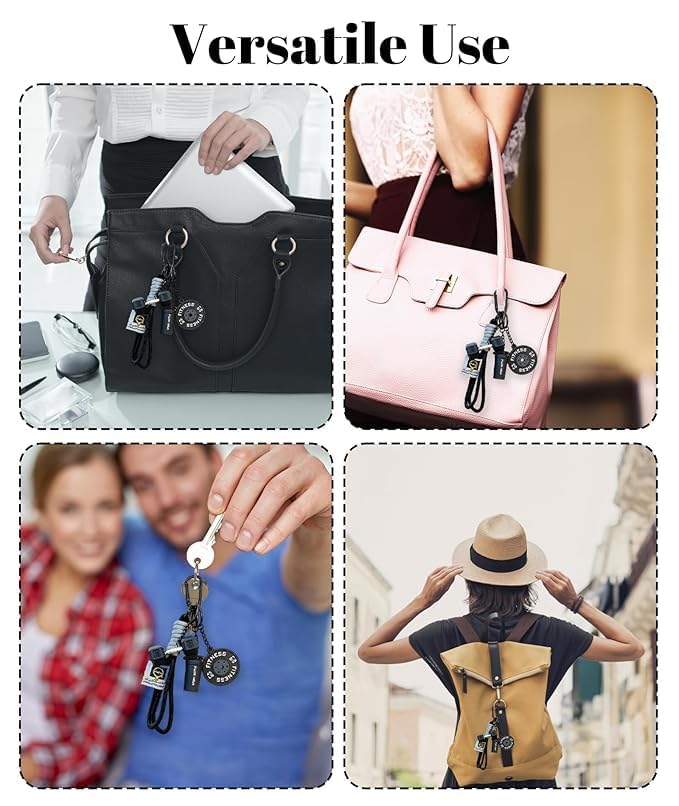 Image of Mini Backpack Keychain for Women & Girls | Cute PU Leather Purse Charm Keyring with Wrist Strap & Metal Hook | Fashion Bag for Handbags, Backpacks, Car Keys & Accessories