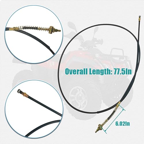 Miniatura 4 de Cable de freno trasero de 77.5 "Gy6 50cc 150cc scooter ciclomotor Roketa Taotao Sunl