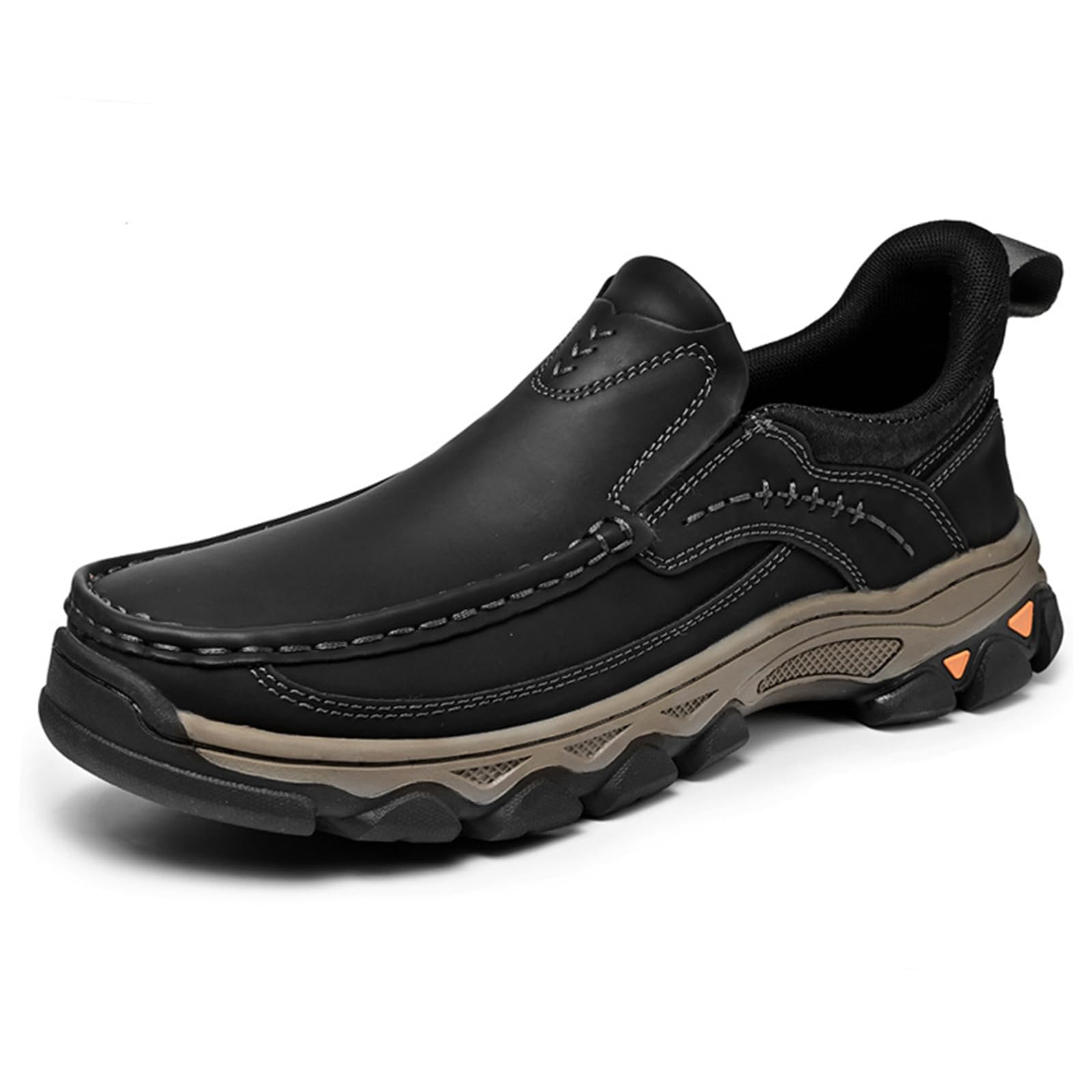Buty męskie mokasyny wsuwane wodoodporne antypoślizgowe buty turystyczne skórzane biznesowe wygodne na co dzień Loafers