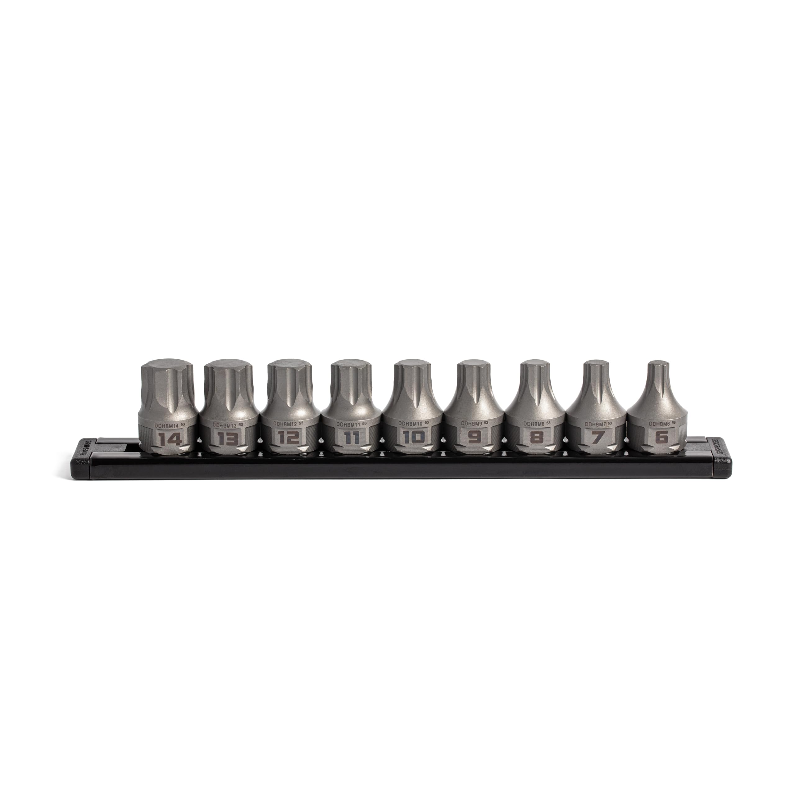 GripEdge |9-PC RPT 3/8" Drive Low Profile Metric Hex Dual Action Driver Set| Includes Sizes - 6mm, 7mm, 8mm, 9mm, 10mm, 11mm, 12mm, 13mm & 14mm | Includes Premium Aluminium Rail |