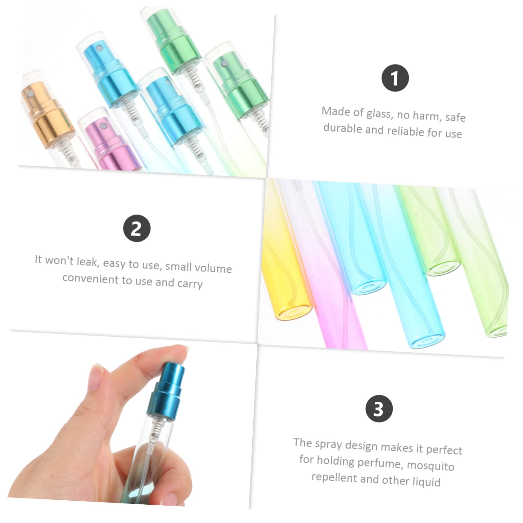 MAGICLULU 2 Set Da 10 Ml Di Flaconi Di Profumo in Vuoti Ricaricabili Da Viaggio Per Articoli Da Toeletta Set Di Pompe Per Prodotti Fatti A Mano E Fragranze 12 Pezzi * 2