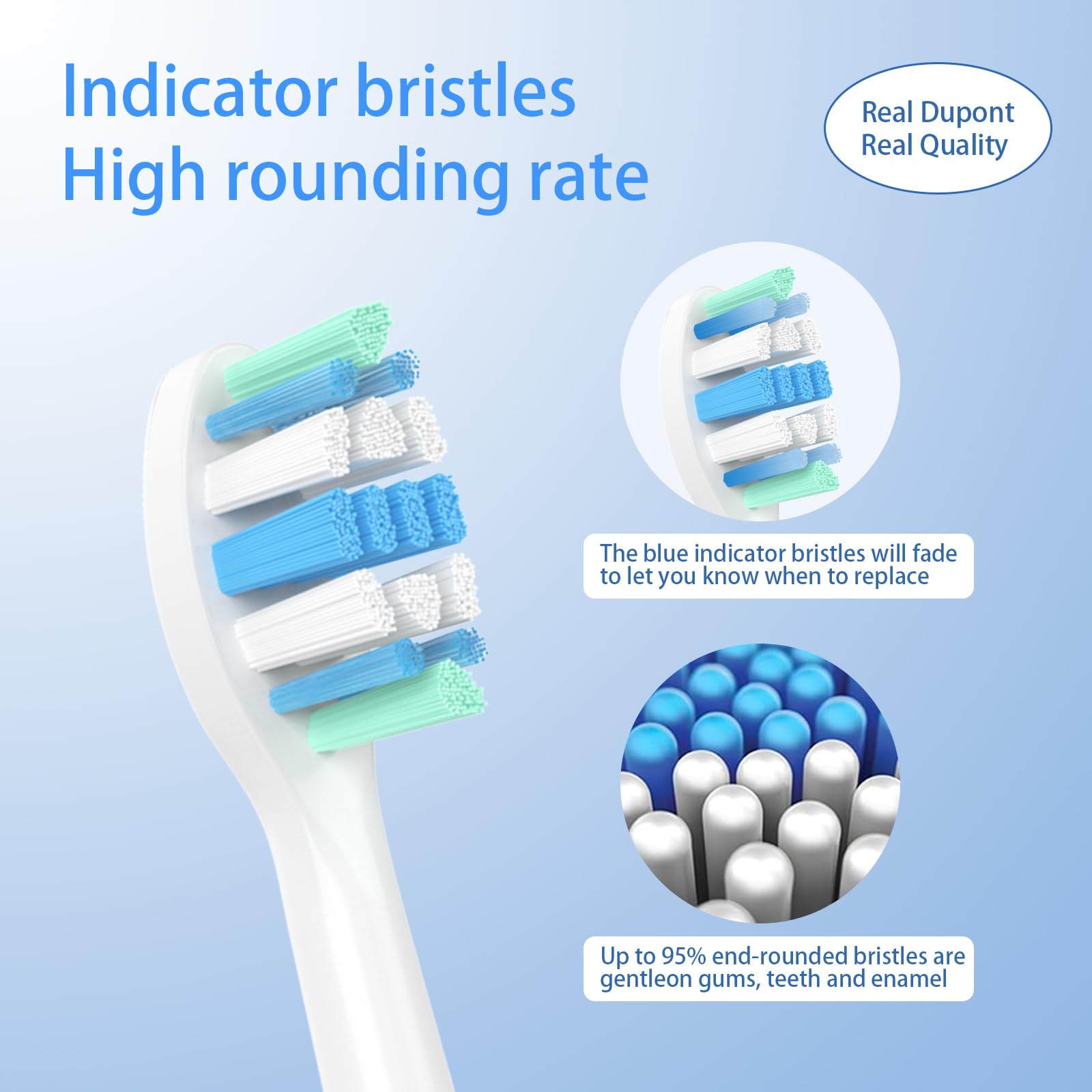 Cabezales de repuesto para cepillos de dientes Philips Sonicare, cabezal de cepillo de repuesto eléctrico compatible con cepillos de dientes eléctricos Phillips Sonicare, 12 unidades