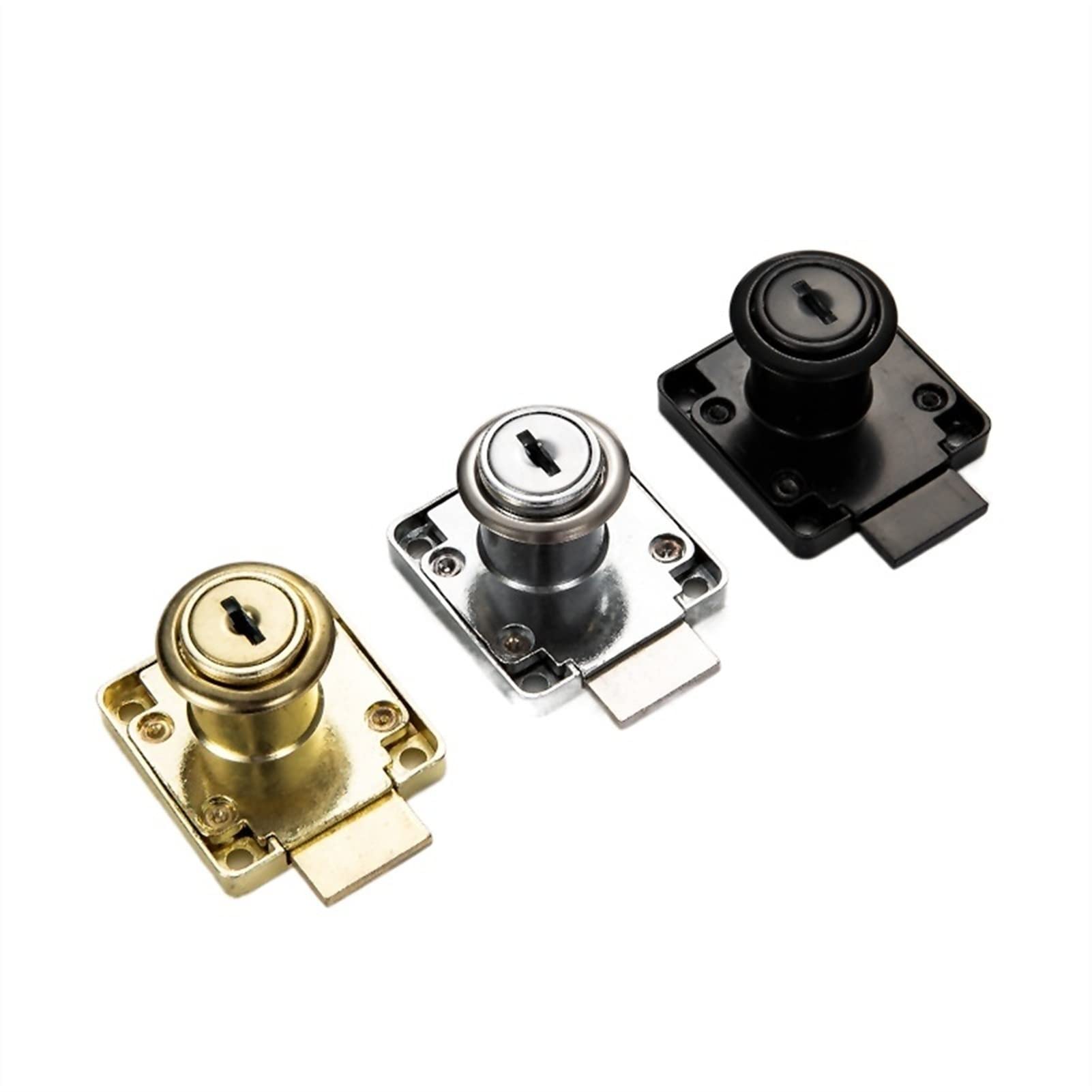 Serrure à Cylindre Pour Meuble En Alliage De Zinc Avec 2 Clés Pour Tiroirs Et Armoires, 22 Mm/32 Mm