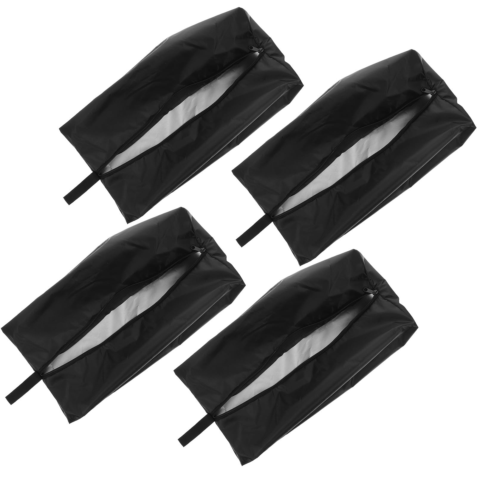 Borsa Organizer da Viaggio 4 Pezzi in Poliestere Nero