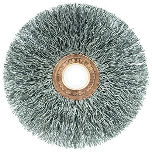Weiler 15677 3" Crimped Wire Wheel, .014"Steel Fill, 5/8"Arbor Hole, Made in The USA (Pack of 10)
