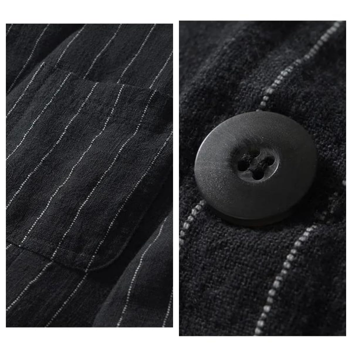 Giacca Blazer da Uomo Giacca da Abito Casual Elegante A Righe in Lino Giacca da Abito Slim Fit A Due Bottoni Giacca Estiva Leggera Cappotto da Lavoro Sportivo Sfoderato