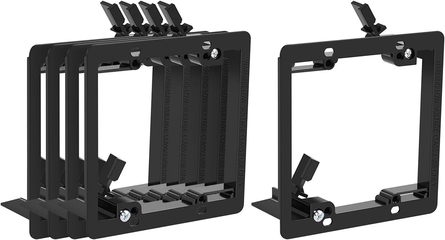 QWORK Low Voltage Mounting Bracket - 50 Pack, 1 Gang Drywall Bracket