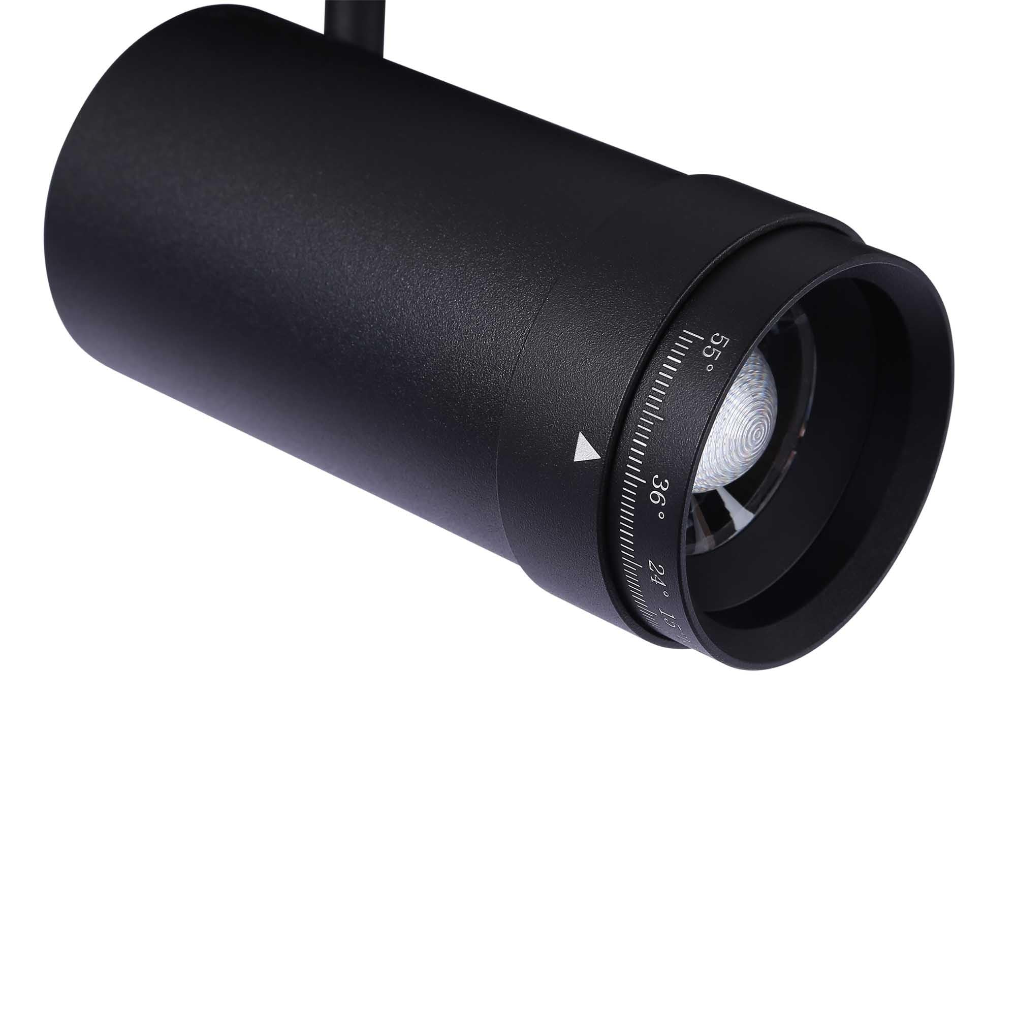 B·LED BARCELONA LED - Foco LED para carril magnético con Zoom 10-55º - 48V - 12W - Blanco Cálido