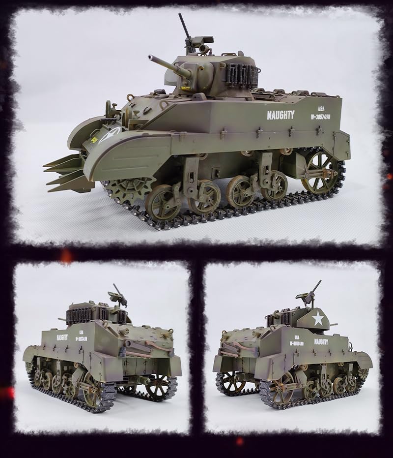 Amazon | ラジコン戦車1/35 アメリカ軍 中戦車 軽戦車 M5A1 ミリタリー