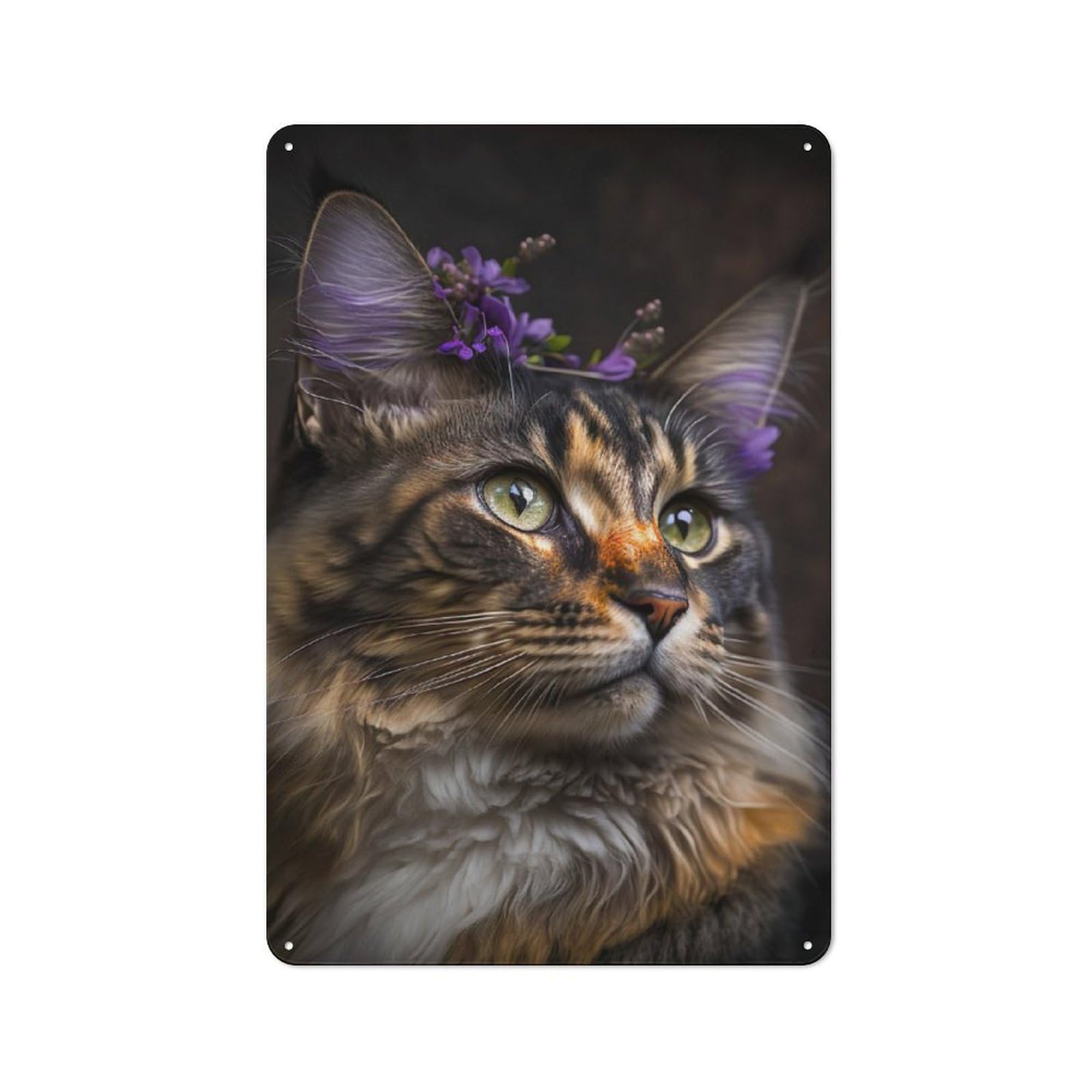 Junmoney Maine Coon Vintage Tin Sign 30X20cm With For Café Or Home Bar, Suited To Café-Style Decor Fans