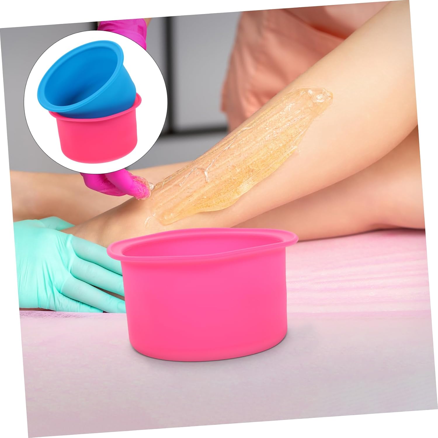 Beatifufu 2pcs Wax Heater Accessory DIY Beauty Tool Simple Wax Melting Bowl Smooth Non-Stick Surface