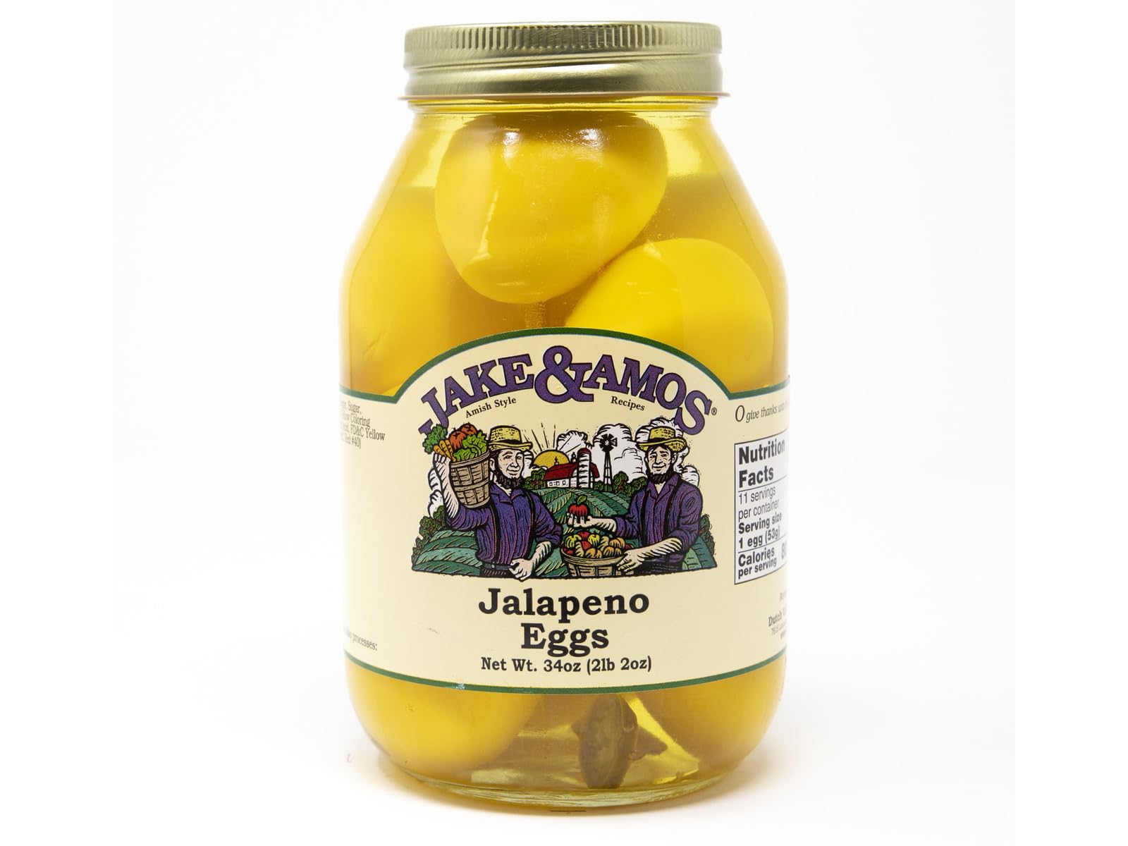 Jake & Amos Jalapeno Eggs 34 Oz. (2 Jars)