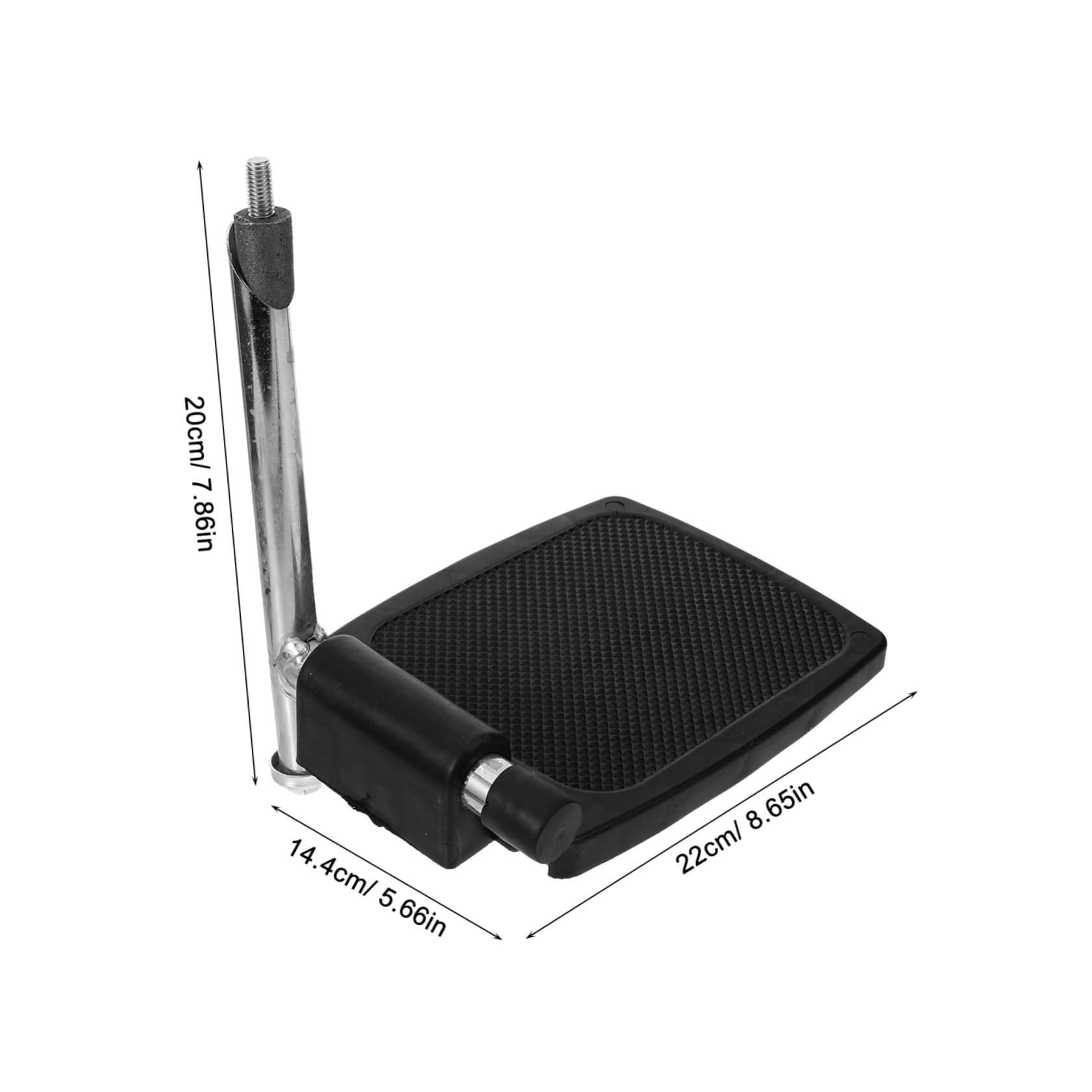 Pedal de Silla de Ruedas Negro de Aleación de Aluminio, Par | Barra de Soporte, Diseño Antideslizante, Adaptación, Accesorio para Reposapiés