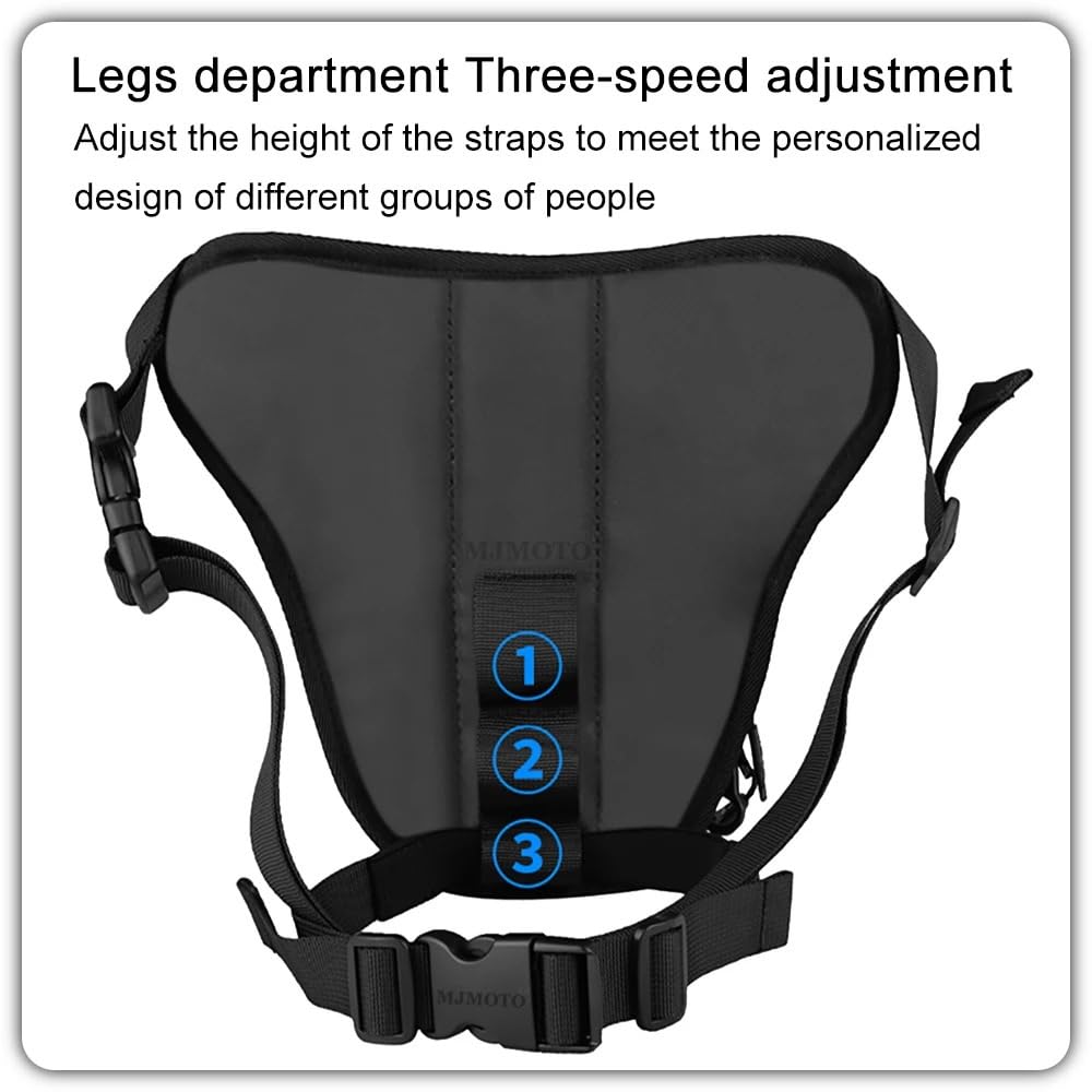Sacoche Moto Jambe Sacoche de Jambe de Moto de Course, Sac Banane de vélo étanche, Sac de Cuisse de Cyclisme, Sac de Taille de Tourisme, Sac à Dos Noir Sacoche De Jambe Moto