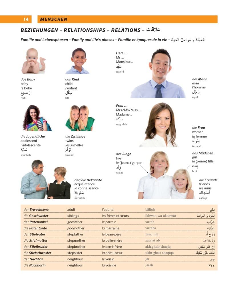PONS Großes Bildwörterbuch Arabisch - Deutsch + Englisch und Französisch: Mit 26.000 Stichwörtern und Wendungen. Schneller Arabisch und Deutsch lernen ... und Französisch. (PONS Bildwörterbuch)