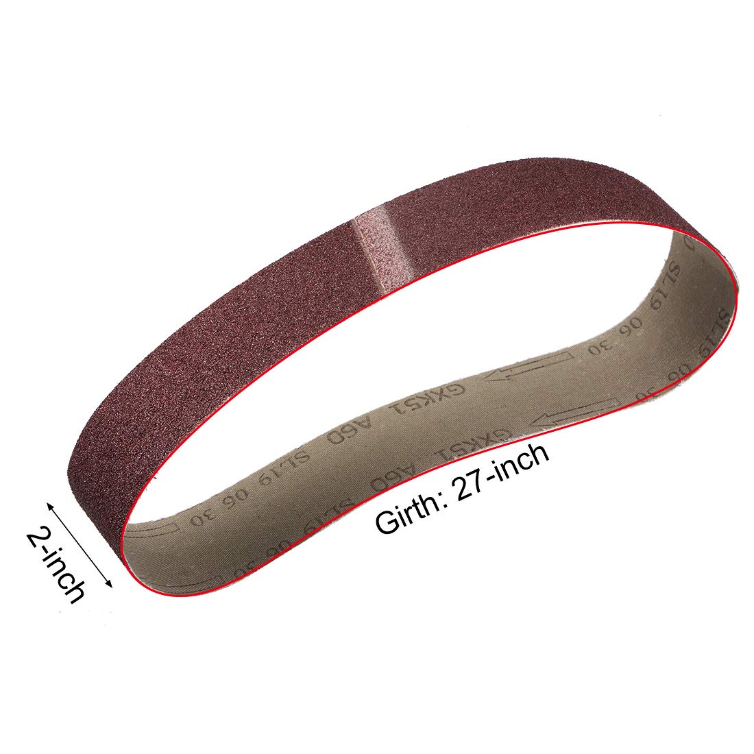 Uxcell 2 x 72 60 Grit Lapped Joint Aluminum Oxide Sanding Belts 4
