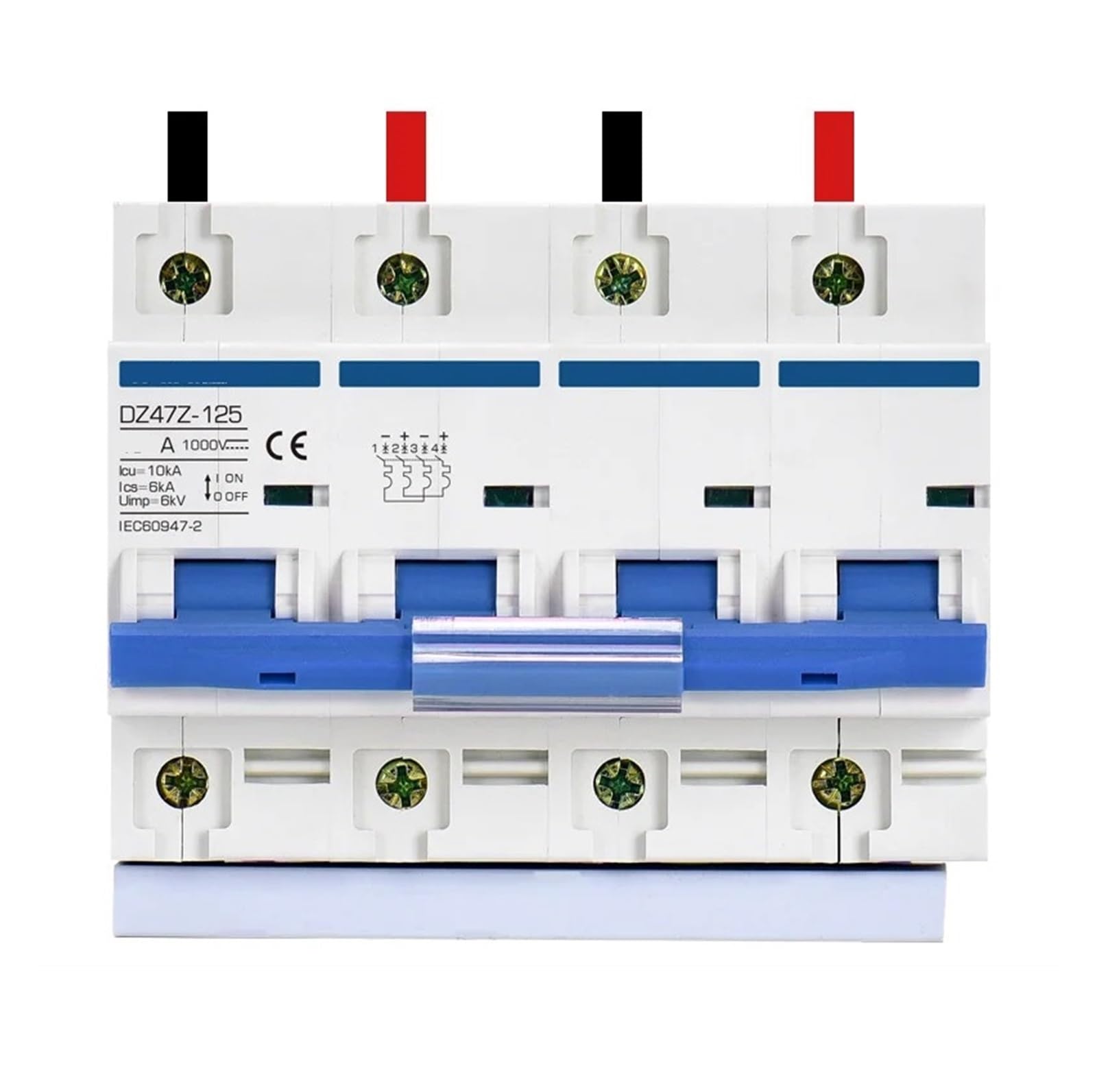 Disjoncteur miniature solaire 4P DC1000V pour installation photovoltaïque 63A - 3