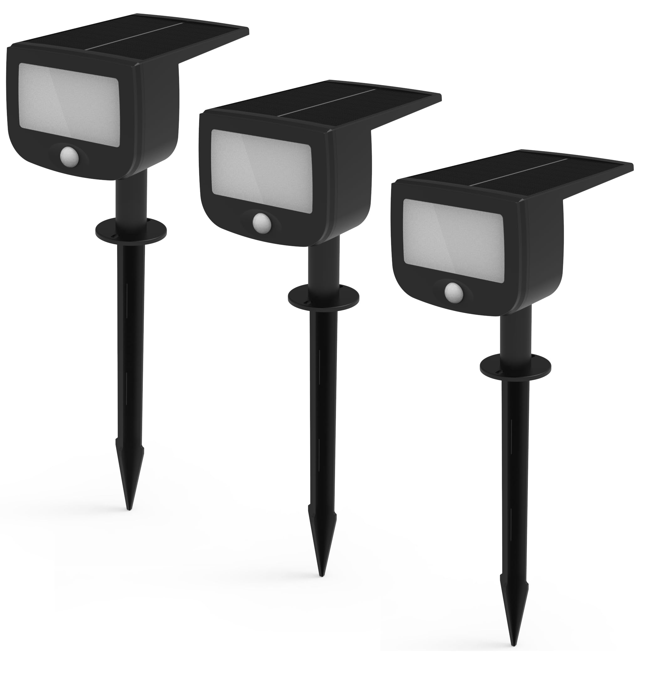 Northpoint LED Solar Strahler 3er Set Bewegungsmelder Außen Garten