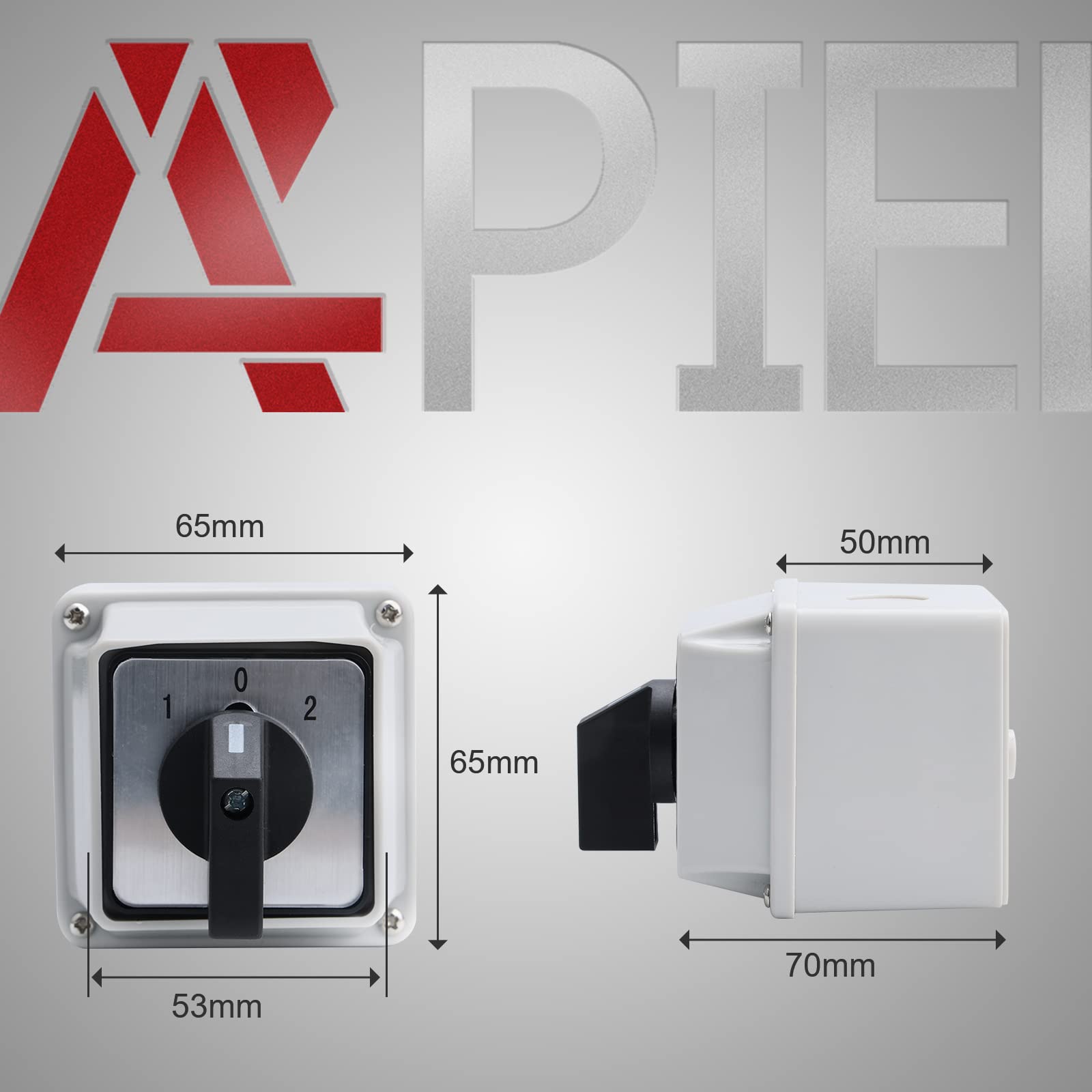 APIELE Boîte LW26/2 Interrupteur rotatif 20 A 3 positions 8 terminaux 440 V 3 phases