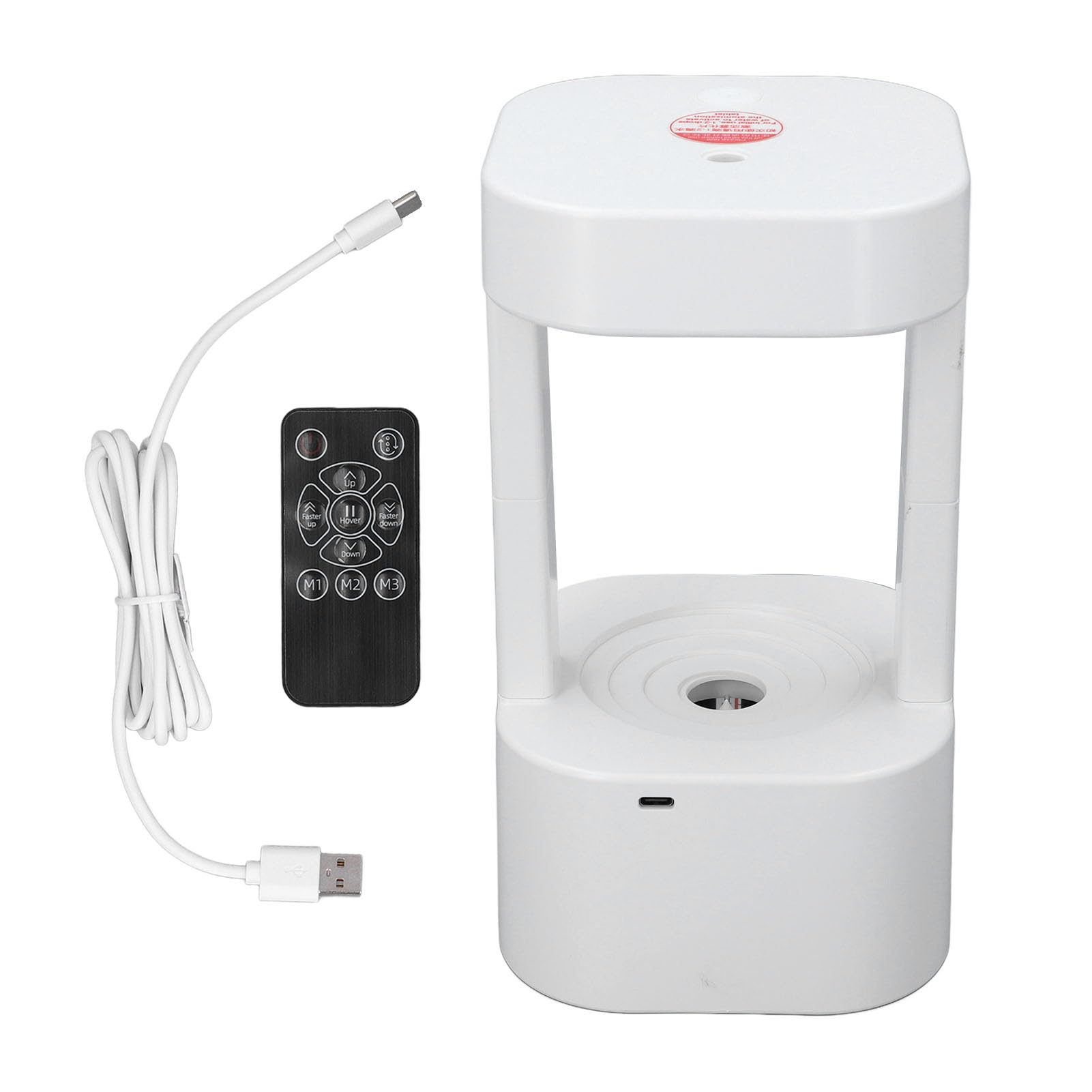 Generic Umidificatore antigravità Avanzato con Luce LED Colorata e Diffusore di Oli Essenziali per la Camera da Letto Dell'ufficio Domestico Materiale ABS 2 in 1