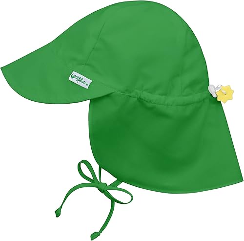 i play. by green sprouts - Gorro de protección solar con solapa para bebé, con protección solar UPF 50+